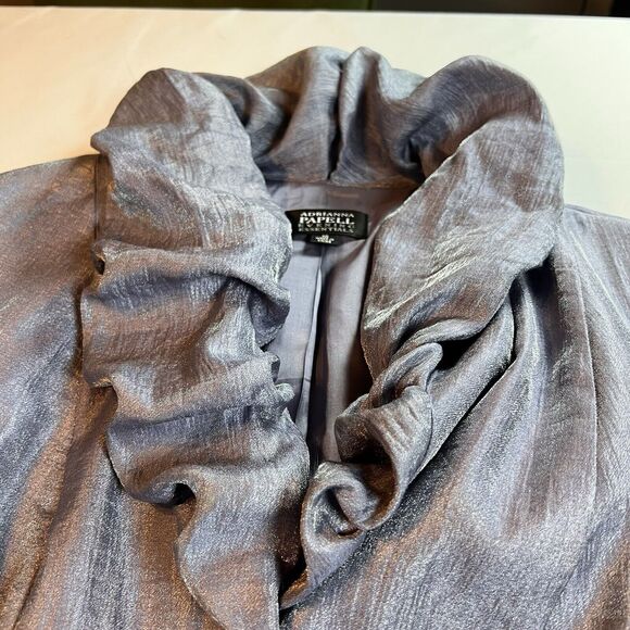 Adrianna Papell Evening Essentials Blazer Grey Rayon Blend Women's Size 10 - Picture 4 of 5